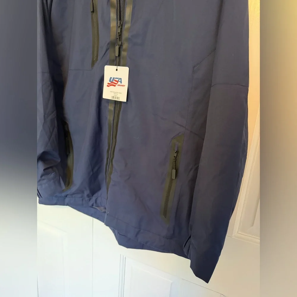 USA Hockey Rink Jacket Men’s Medium Navy Blue NWT
